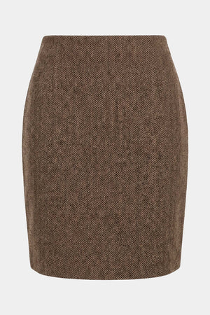 I SAY Oda Skirt Skirts N60 Brown Herringbone