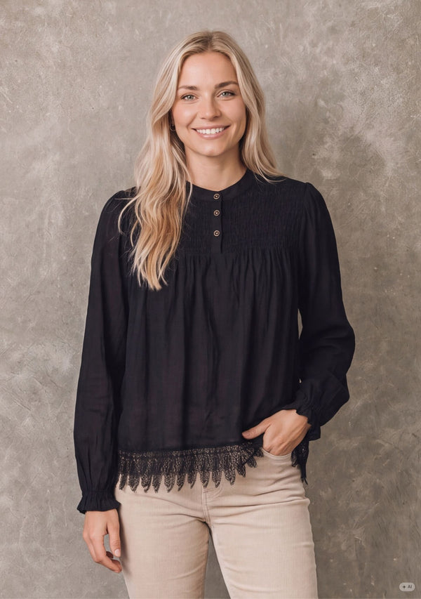 I SAY Opal Blouse Blouses 900 Black