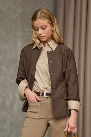 I SAY Osa Blazer Jackets 126 Brown Melange