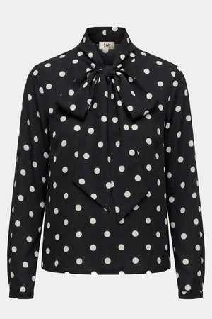 I SAY Osla Bow Blouse Blouses N62 Black w/Dots
