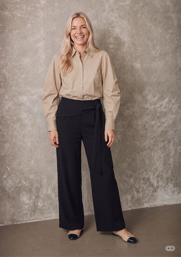 I SAY Ova Wide Pant Pants 900 Black