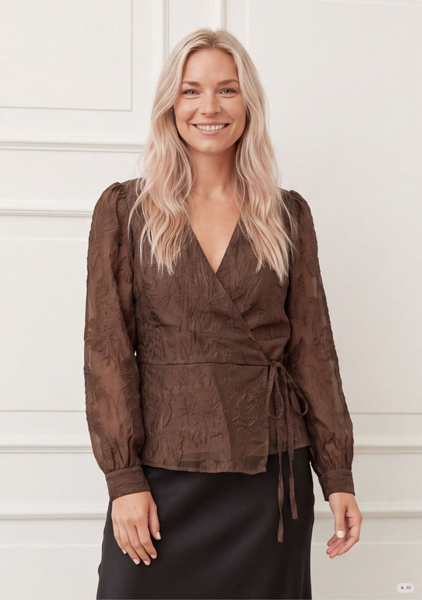 I SAY Ova Wrap Blouse Blouses B97 Bronze Look