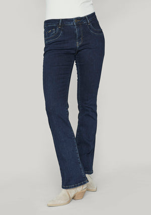 I SAY Parma Long Basic Jeans Pants 654 Blue Denim