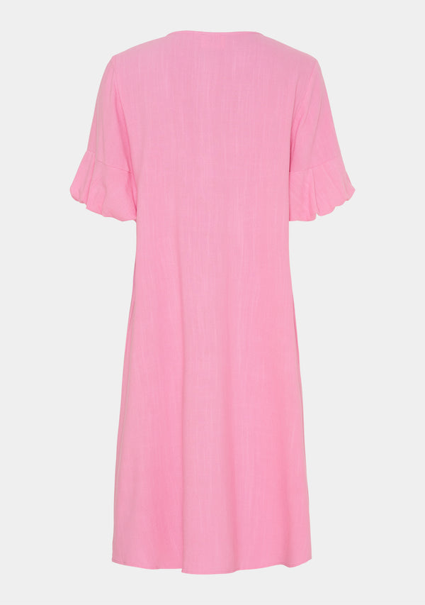 I SAY Pearl Baloon Sleeve Dress Dresses 550 Fresh Pink