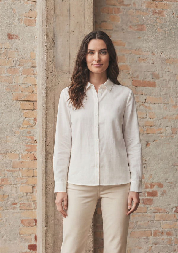 I SAY Pearl Basic Shirt Shirts 101 Broken White