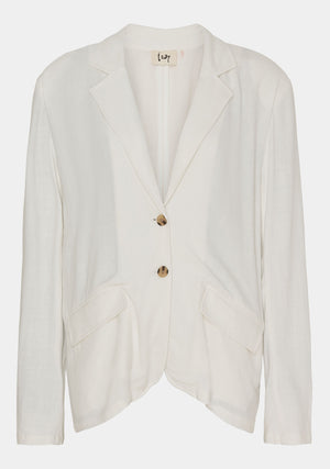 I SAY Pearl Classic Blazer Jackets 101 Broken White