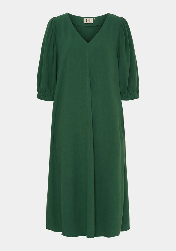 I SAY Pearl V-Neck Dress Dresses 883 Summer Green
