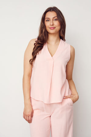 I SAY Pearl V-Neck Top Tops 433 Powder Rose