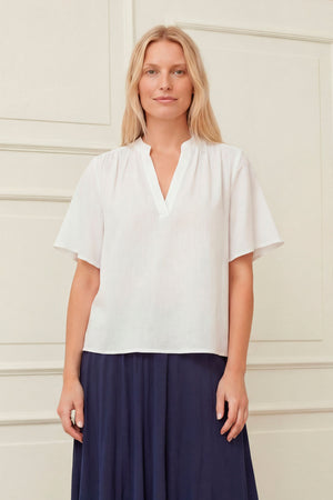 I SAY Pearl s/s Blouse Blouses 100 White