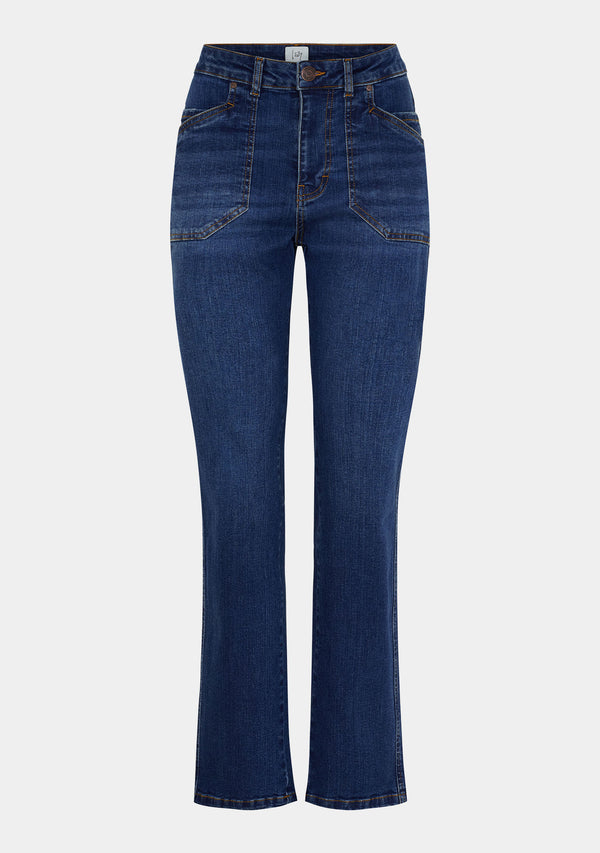 I SAY Portofino Straight Jeans Pants M90 Darker Classic Wash