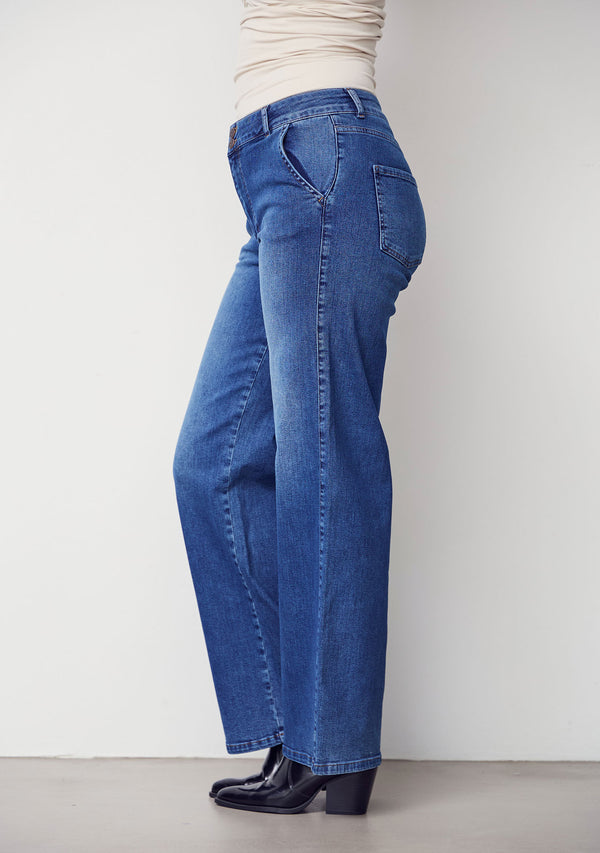 I SAY Portofino Wide Jeans Pants M88 Classic Wash