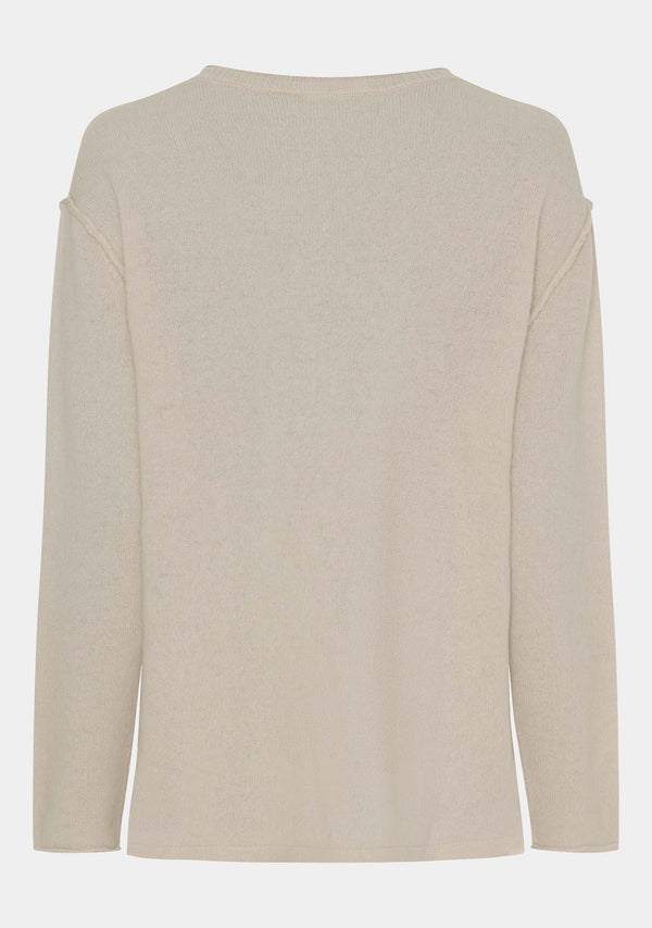 I SAY Robin V-Neck Pullover  Knitwear 146 Cream