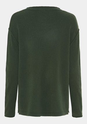 I SAY Robin V-Neck Pullover  Knitwear 918 Army