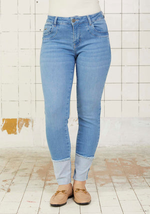 I SAY Roma New Jeans Pants 622 Bright Blue Denim