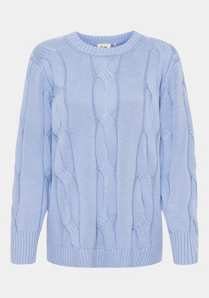 I SAY Saga Knit Pullover Knitwear 625 Light Blue Melange