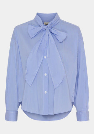 I SAY Sigga Bow Shirt Shirts M56 Light Blue Pinstripe