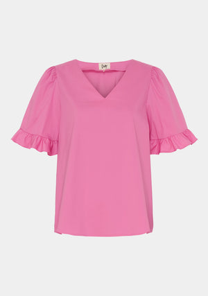 I SAY Sigga Flounce Blouse Blouses 550 Fresh Pink