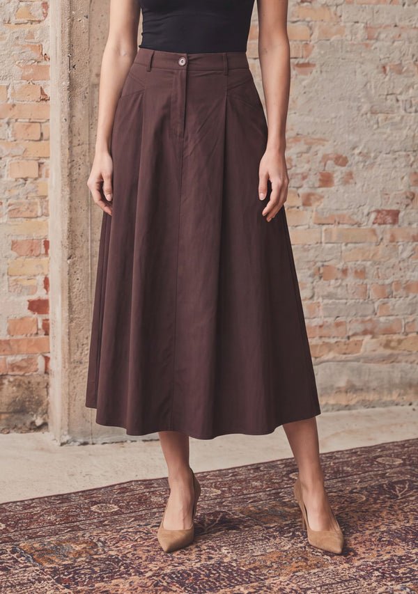 I SAY Sigga Long Skirt Skirts 356 Dark brown