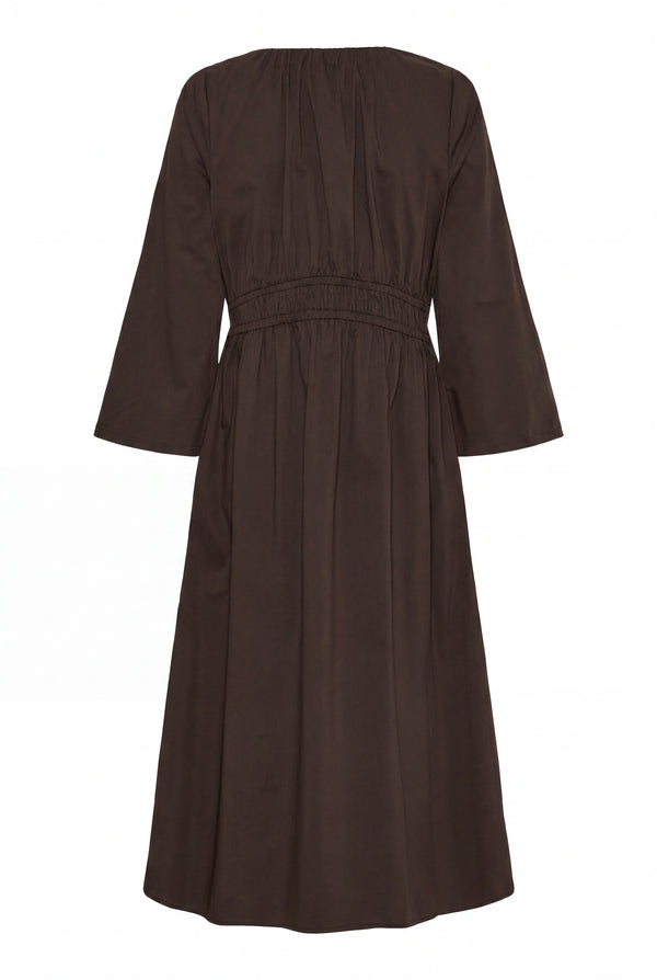 I SAY Sigga Sleeve Dress Dresses 356 Dark brown