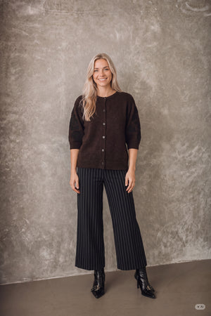 I SAY Sigga Striped Pant Pants N66 Black Pinstripe