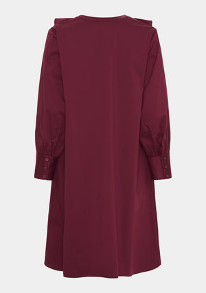 I SAY Sigga V-Flounce Dress Dresses 434 Wine