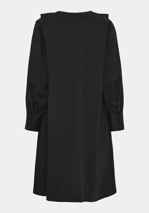 I SAY Sigga V-Flounce Dress Dresses 900 Black