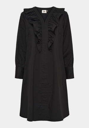 I SAY Sigga V-Flounce Dress Dresses 900 Black