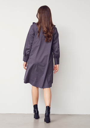 I SAY Sigga V-Flounce Dress Dresses 911 Grey