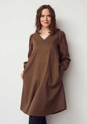 I SAY Sigga V-Neck Dress Dresses 391 Cafe Latte