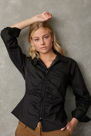 I SAY Sigga Zip Shirt Shirts 900 Black