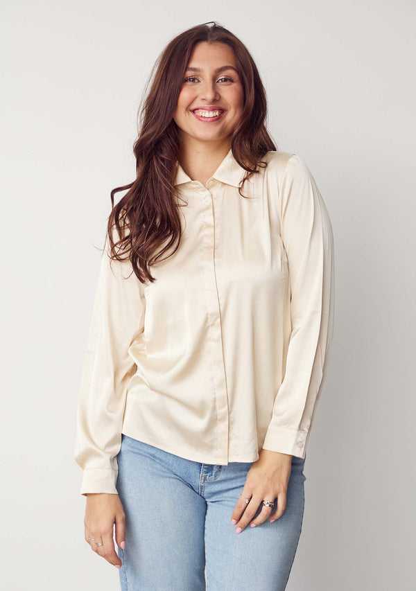 I SAY Steff Basic Shirt Shirts 112 Sand