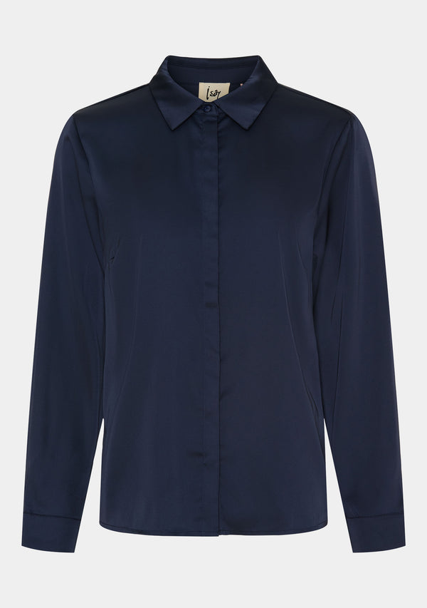 I SAY Steff Basic Shirt Shirts 640 Navy