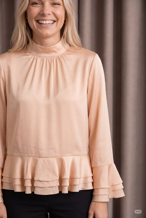 I SAY Steff Deco Blouse Blouses 146 Cream