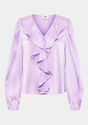 I SAY Steff Flounce Blouse Blouses 541 Purple Light