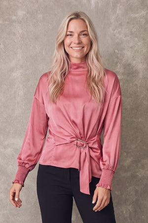 I SAY Steff Highneck Blouse Blouses 402 Blush