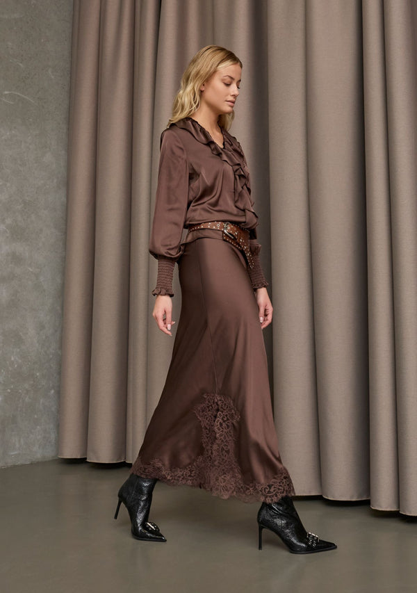I SAY Steff Smock Blouse Blouses 356 Dark brown