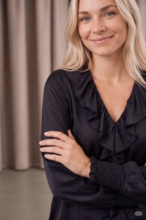 I SAY Steff Smock Blouse Blouses 900 Black