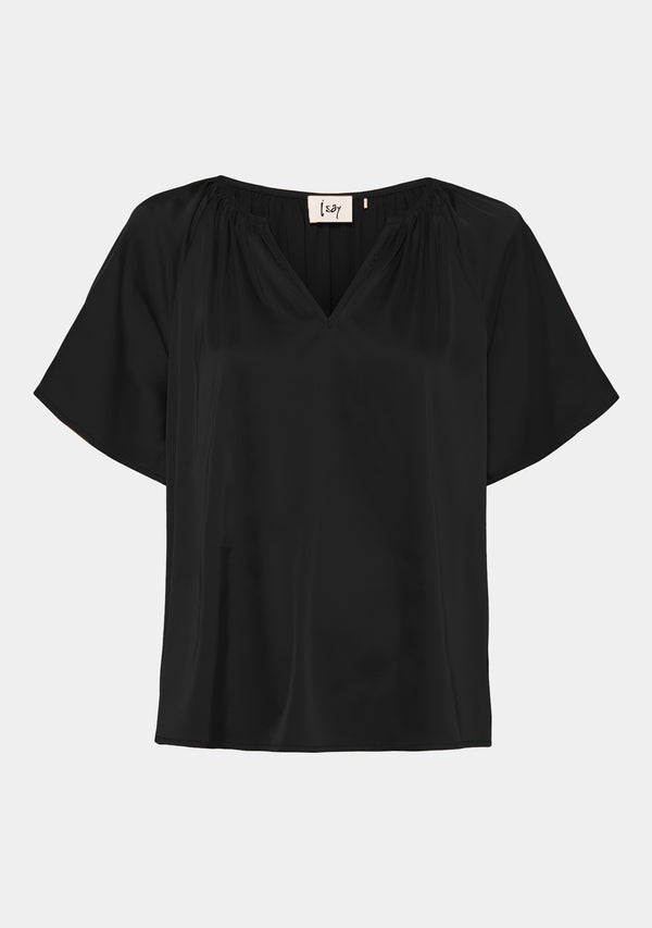 I SAY 	Steff s/s Blouse Blouses 900 Black