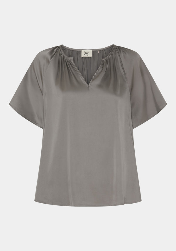 I SAY 	Steff s/s Blouse Blouses 911 Grey