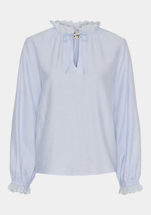 I SAY Tiff Lace Blouse Blouses 619 Light Blue