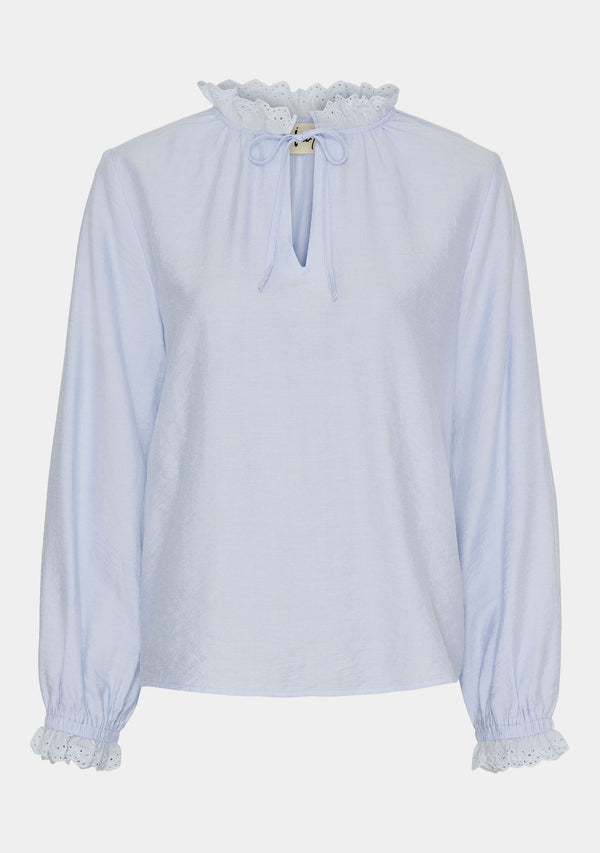 I SAY Tiff Lace Blouse Blouses 619 Light Blue