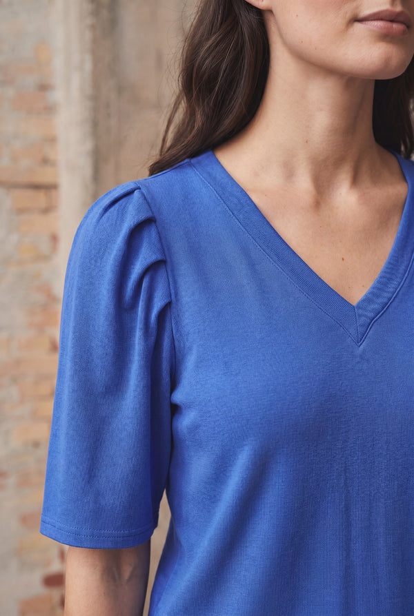 I SAY Tinni V-Neck T-Shirt Basics 636 Jeans blue