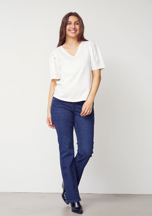 I SAY Tinni V-Neck T-Shirt T-Shirts 100 White