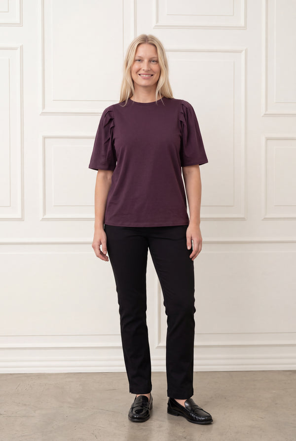 I SAY Tinni s/s T-Shirt Basics 419 Aubergine