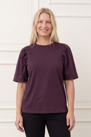 I SAY Tinni s/s T-Shirt Basics 419 Aubergine