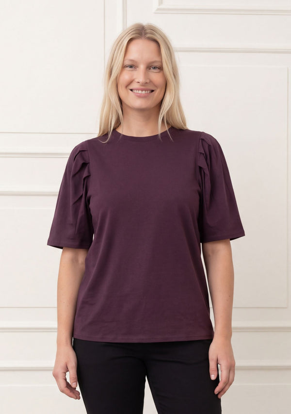 I SAY Tinni s/s T-Shirt Basics 419 Aubergine