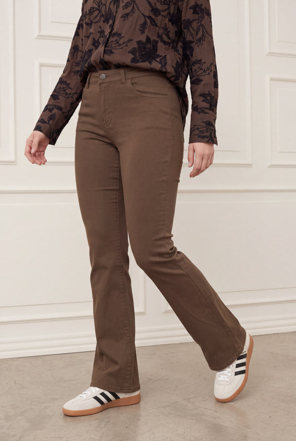 I SAY Toscana Flare Pant Pants 368 Taupe