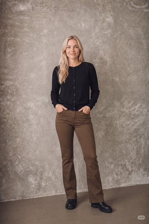 I SAY Toscana Flare Pant Pants 368 Taupe