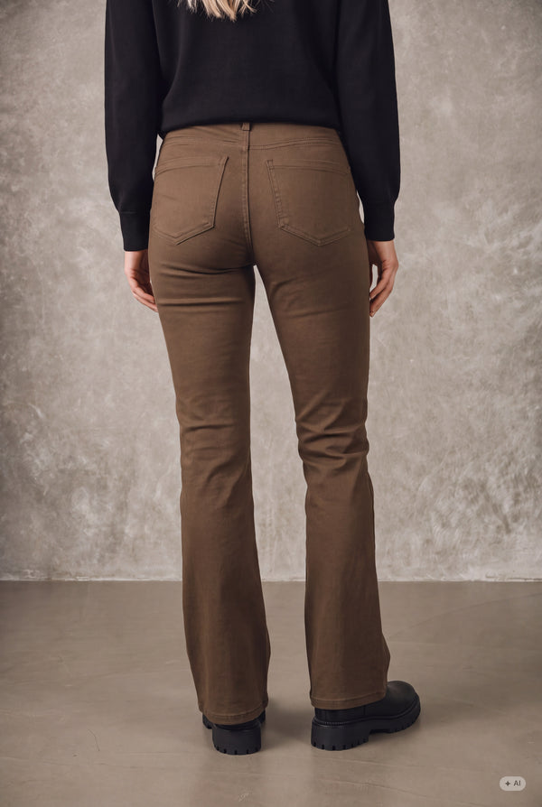 I SAY Toscana Flare Pant Pants 368 Taupe