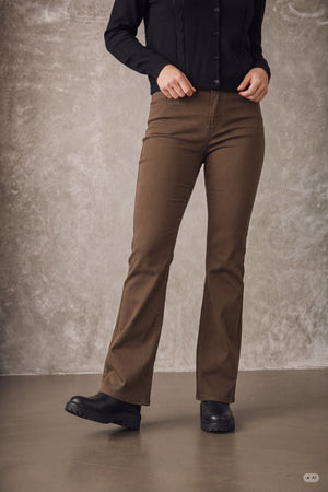 I SAY Toscana Flare Pant Pants 368 Taupe